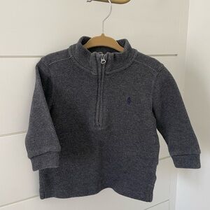 Ralph Lauren Charcoal Kids' Half-Zip Sweater